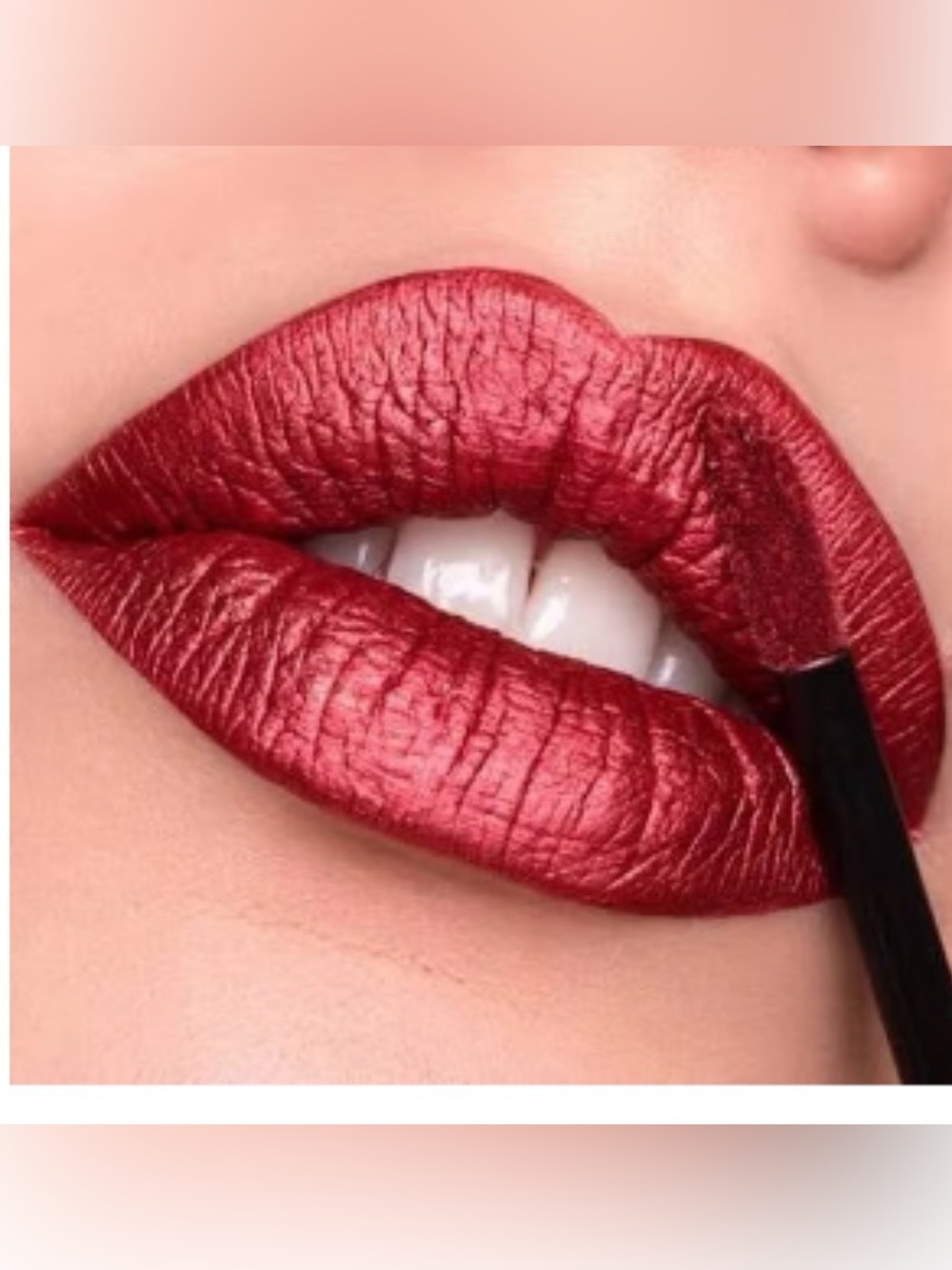 Jeffree Star Cosmetics Red Poinsettia Velour Metallic-Matte Liquid Lipstick